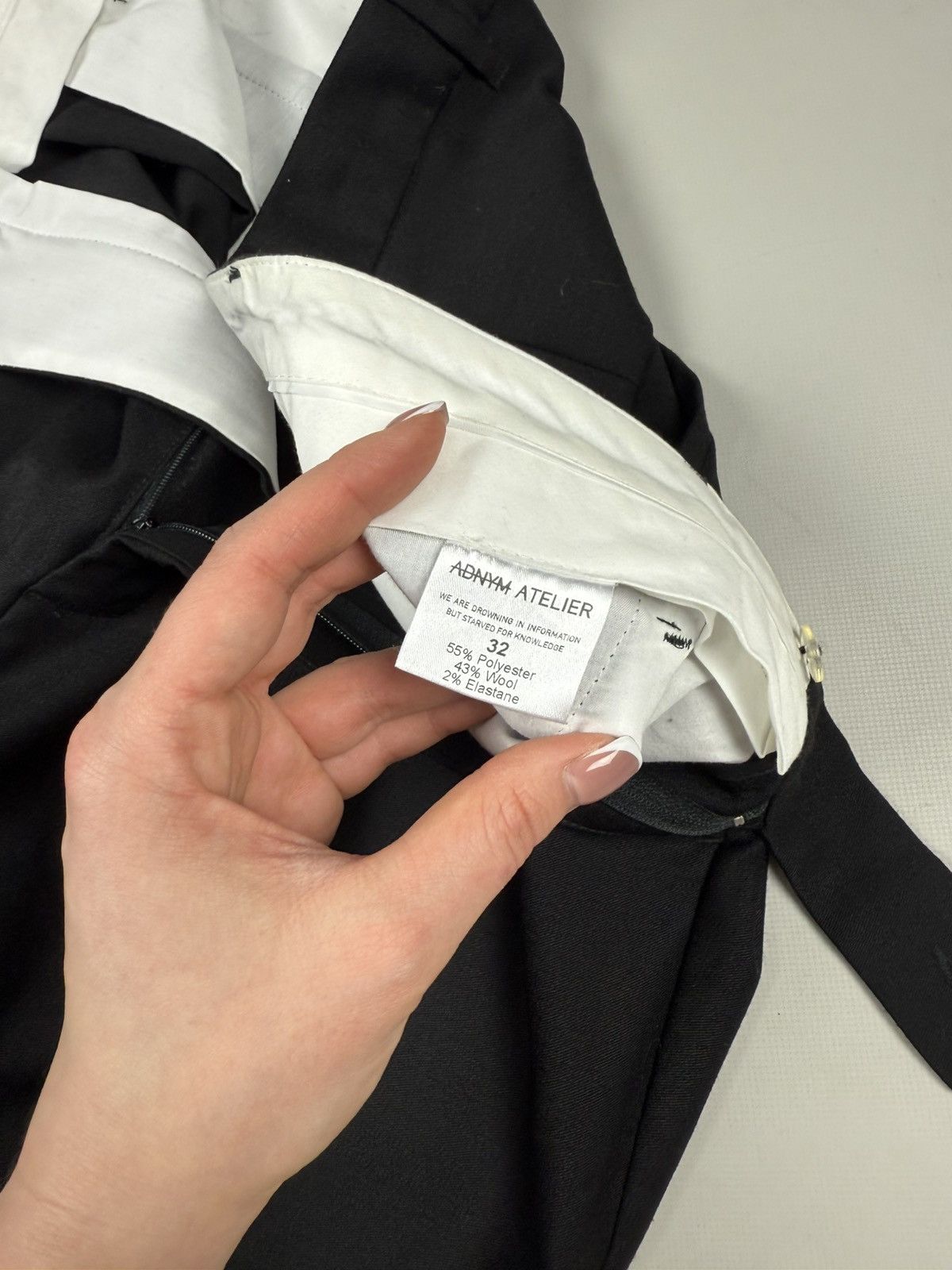 ADNYM ATELIER Adnym Atelier Men’s Avant-garde Drop Crotch Pants Trousers Size US 32 / EU 48 - 14 Thumbnail
