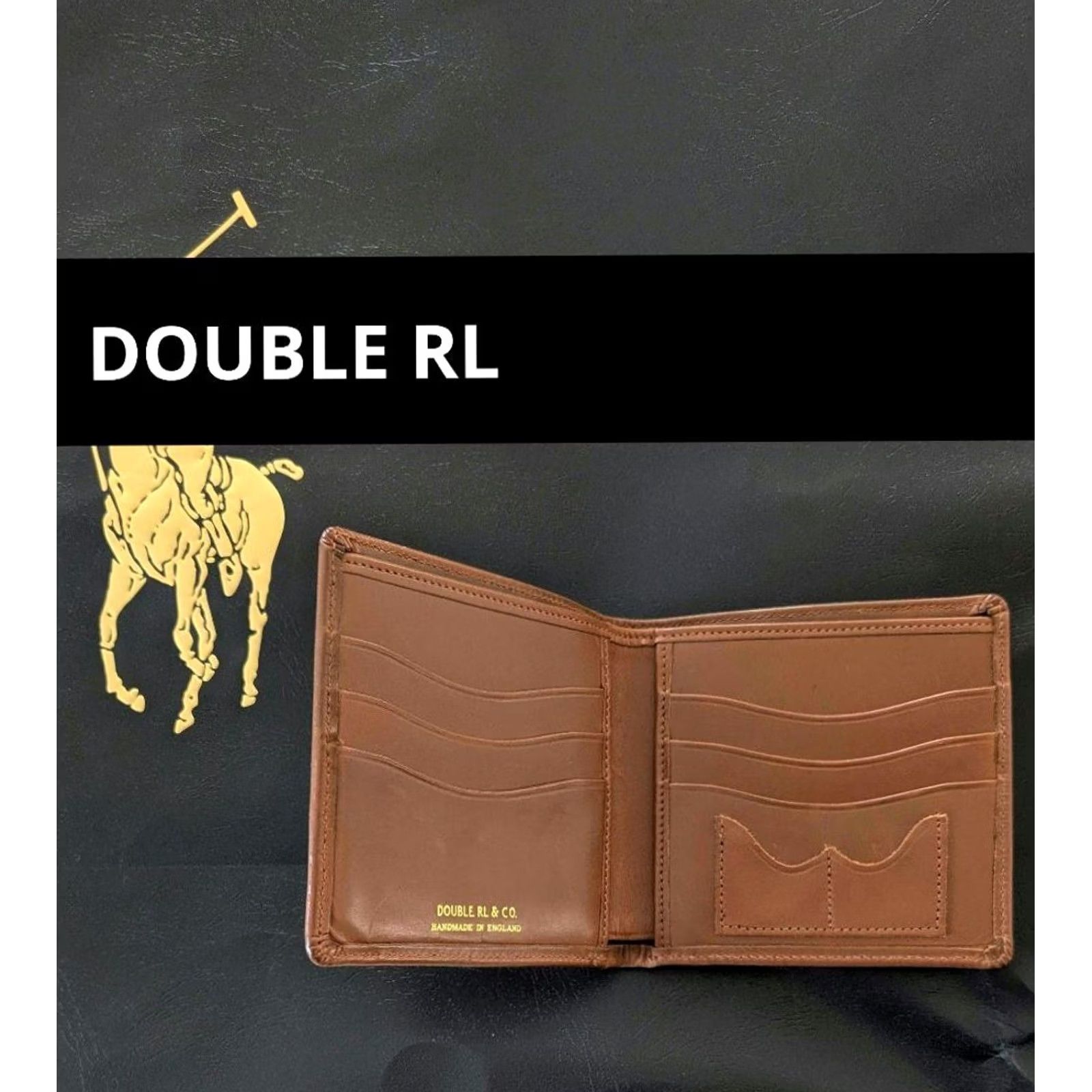Ralph Lauren RRL RALPH LAUREN LEATHER BIFOLD WALLET MEN Brown Vintage Style Used Size ONE SIZE - 2 Thumbnail