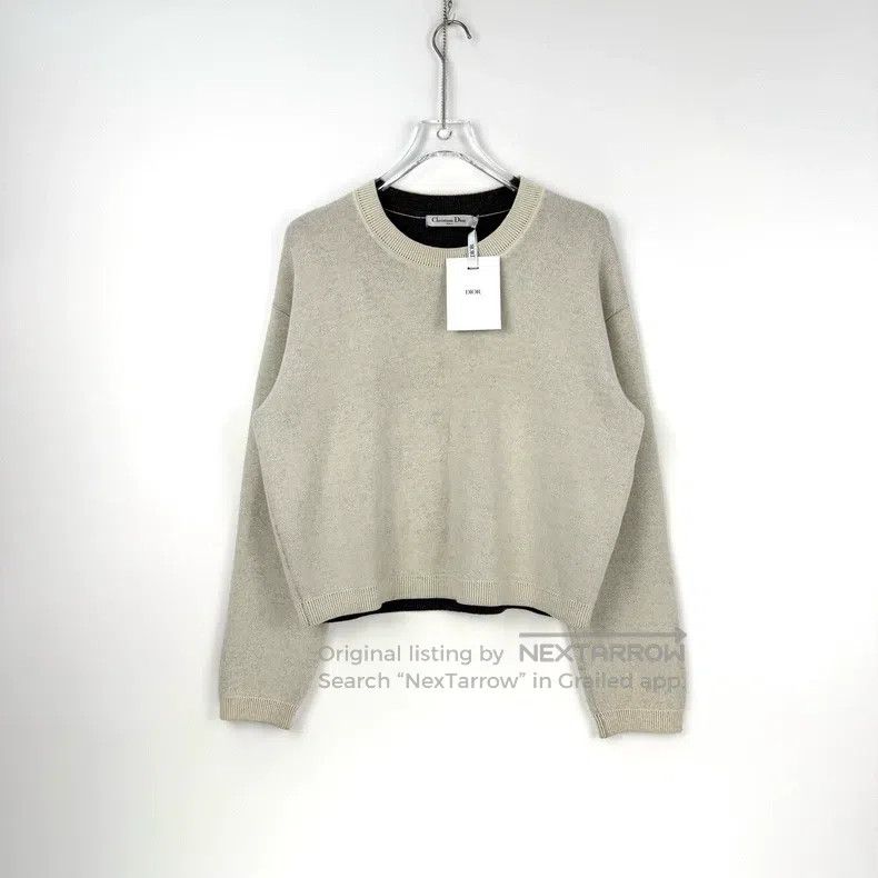 Dior Dior White number 8 cashmere sweater Size XXS / US 00 / IT 34 - 3 Thumbnail