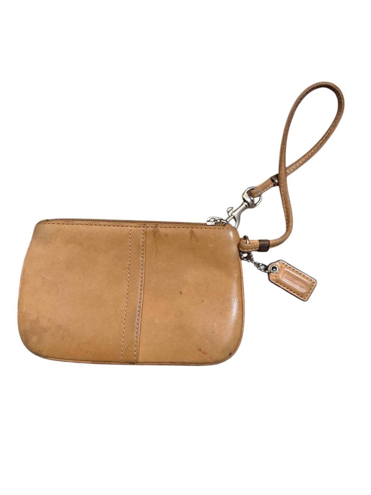 Coach Vintage Coach Tan Leather Wristlet – Small Pouch Size ONE SIZE - 1 Thumbnail
