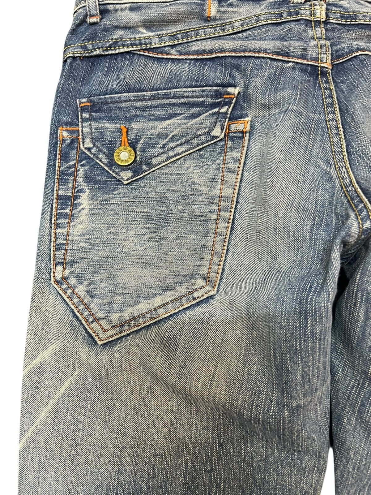 Japan Blue × Le Grande Bleu (L.G.B.) Vintage Blue Way Whiskers Grunge Faded Denim Size US 30 / EU 46 - 10 Thumbnail
