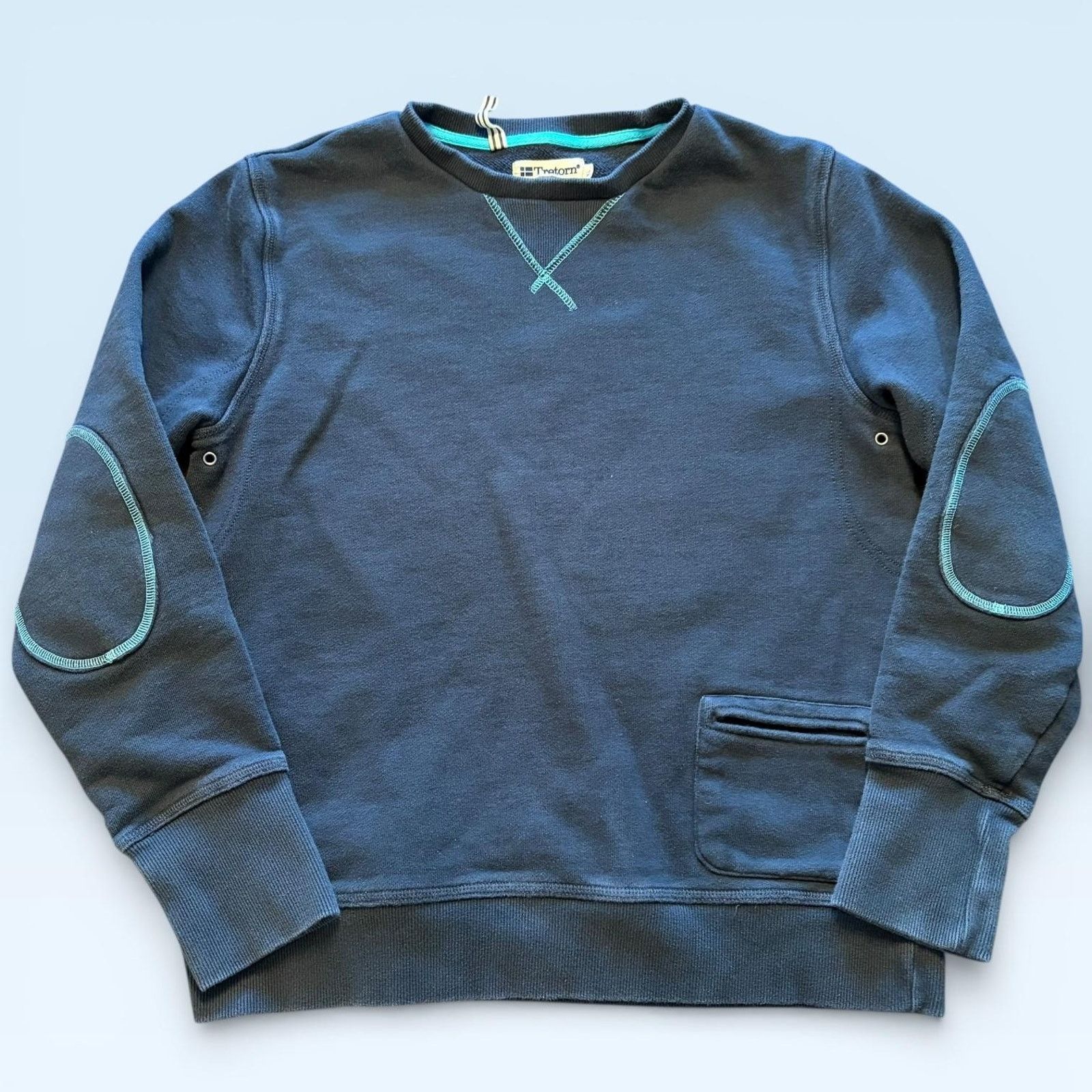 Tretorn Tretorn Sweatshirt XL Blue Crewneck Pocket Elbow Patches Size US XL / EU 56 / 4 - 1 Thumbnail