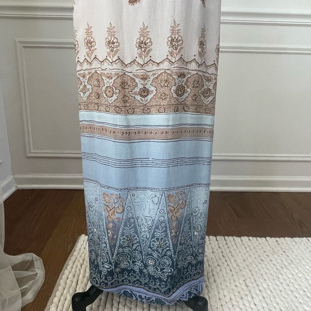 Vintage NWT NOS Vintage 90s Soda Blu Slip Maxi Dress Taupe Blue M Size M / US 6-8 / IT 42-44 - 4 Thumbnail