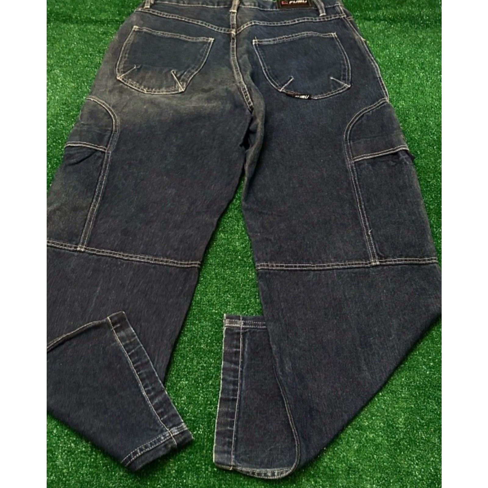 Fubu VINTAGE FUBU Baggy Jeans Skater Grunge Hip Hop VTG Mens 34 34x34 Denim Blue Wide-Leg Relaxed 1990s 2000s Mens Size US 34 / EU 50 - 2 Thumbnail