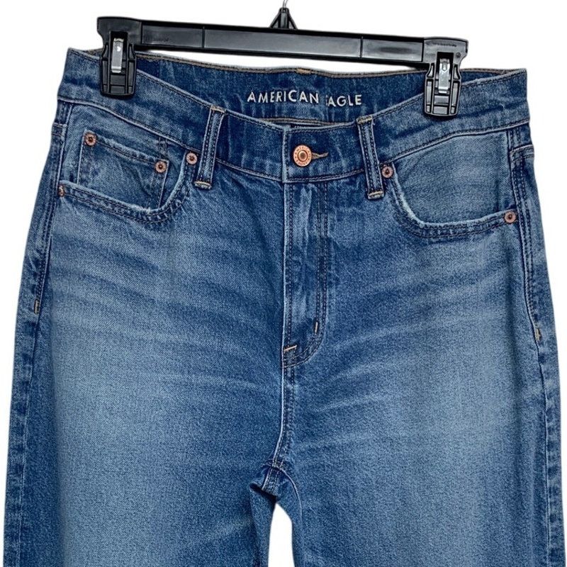 American Eagle Outfitters New American Eagle Womens Size 4 Straight Denim Blue Jeans Size 27" / US 4 / IT 40 - 2 Thumbnail