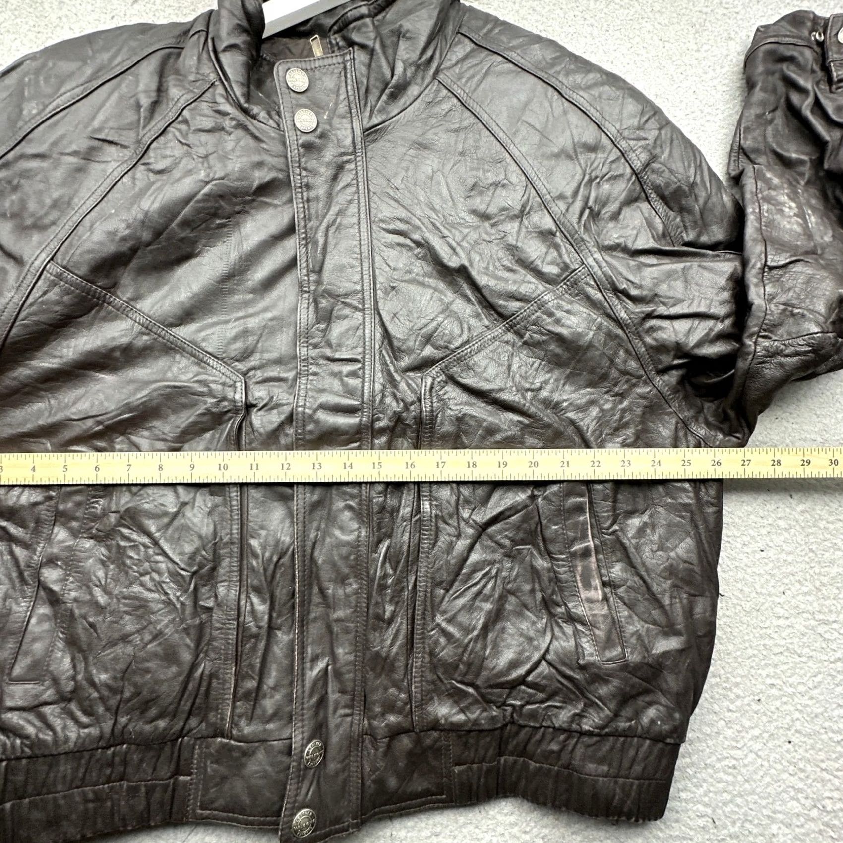 Vintage VINTAGE Wilsons The Leather Experts Thinsulate Full Zip Bomber Jacket Men XL Lined Black Size US XL / EU 56 / 4 - 5 Thumbnail