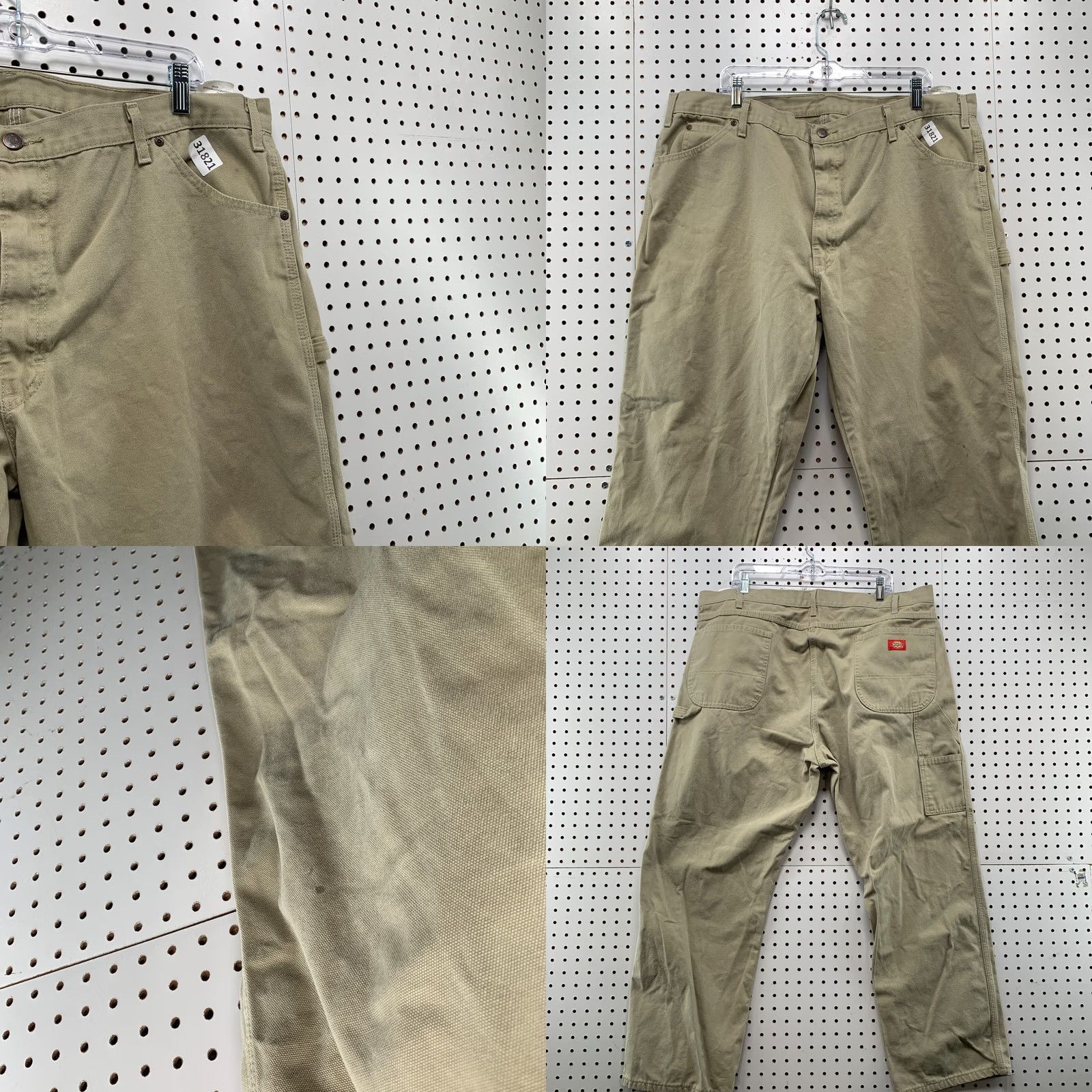 Dickies VINTAGE Dickies Carpenter Pants Mens 41X30 Beige Canvas Workwear Size US 42 / EU 58 - 8 Thumbnail