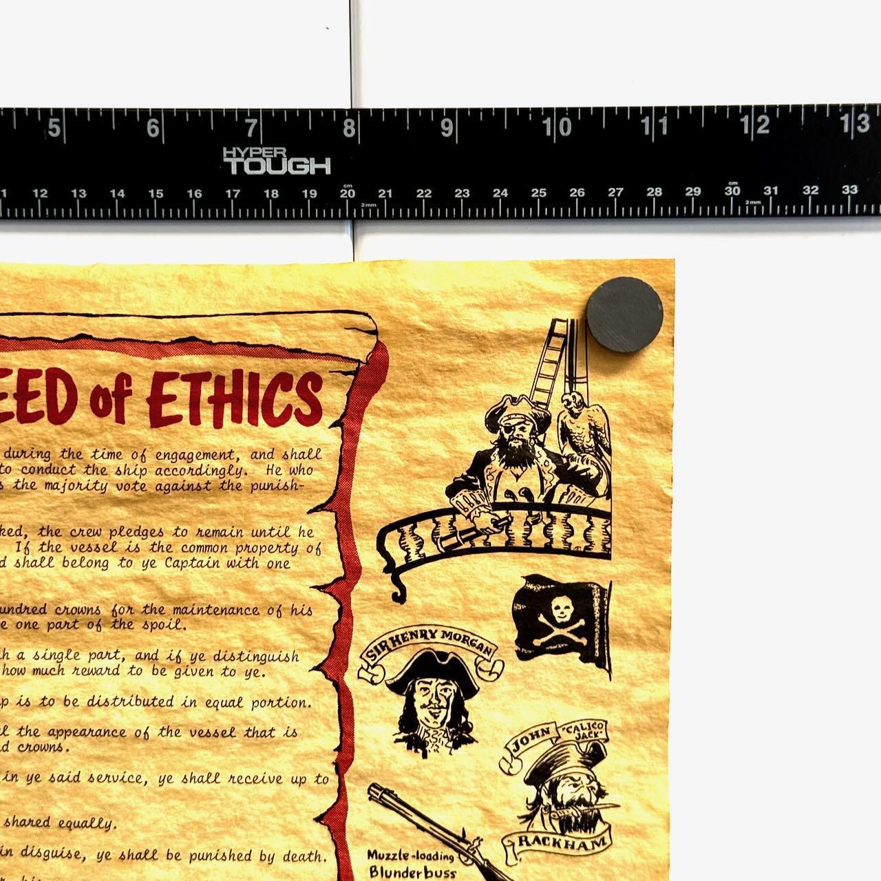 Designer 2 Pirate Scrolls Creed of Ethics & Weapons Guide 1970s Size ONE SIZE - 3 Thumbnail