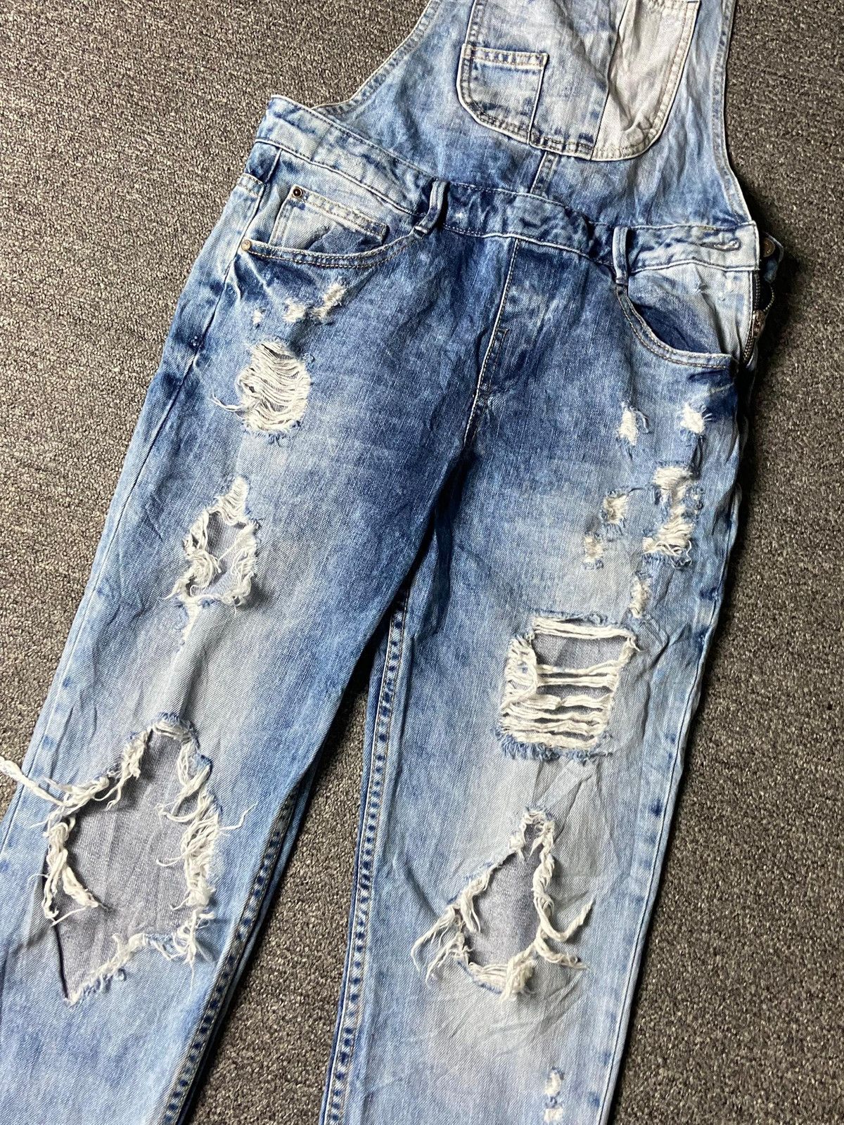Zara ZARA Overalls Denim Ripped Jeans (141) Size US 31 - 6 Thumbnail