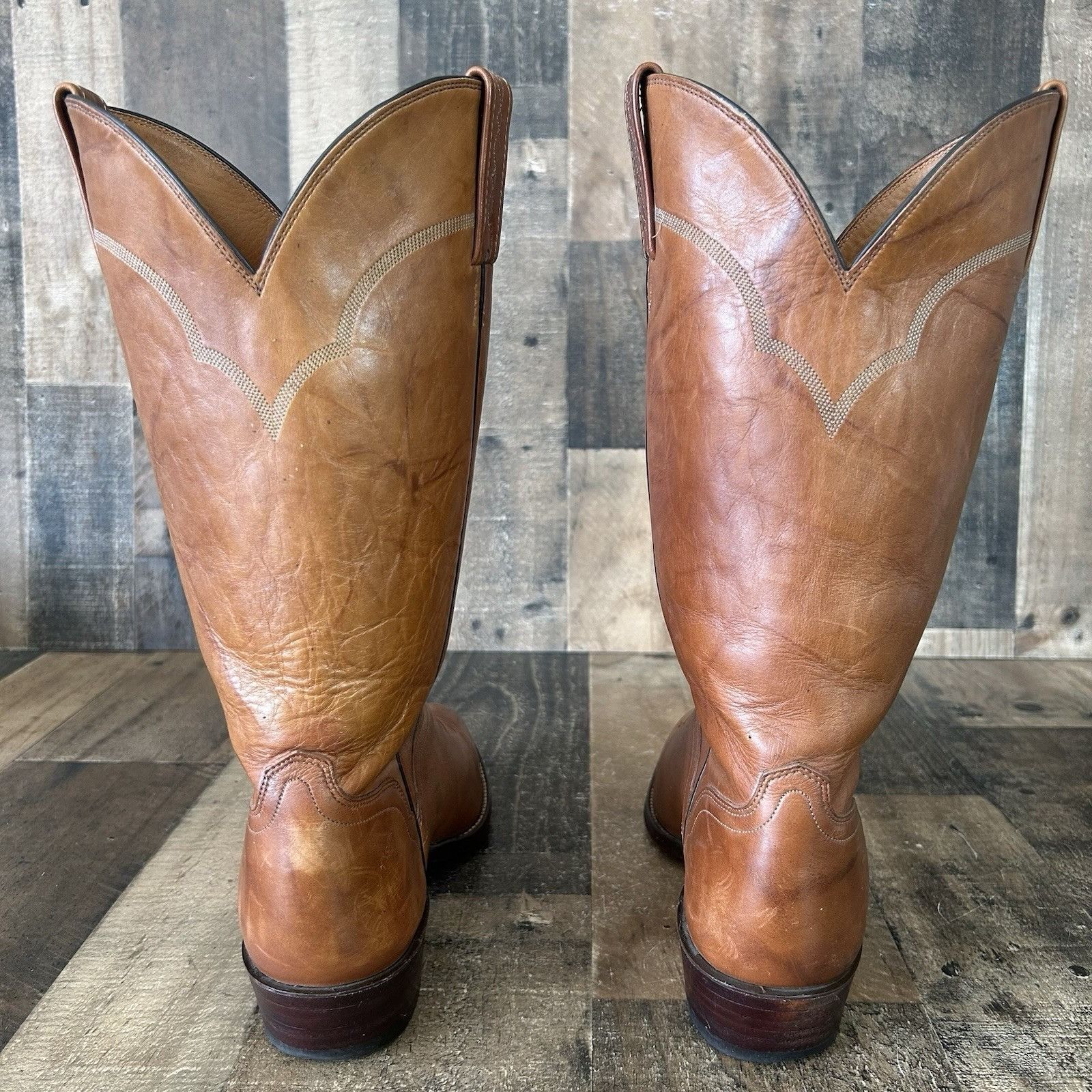 Vintage El Dorado Vintage Handmade Western Cowboy Boots Mens 10 D Size US 10 / EU 43 - 8 Thumbnail