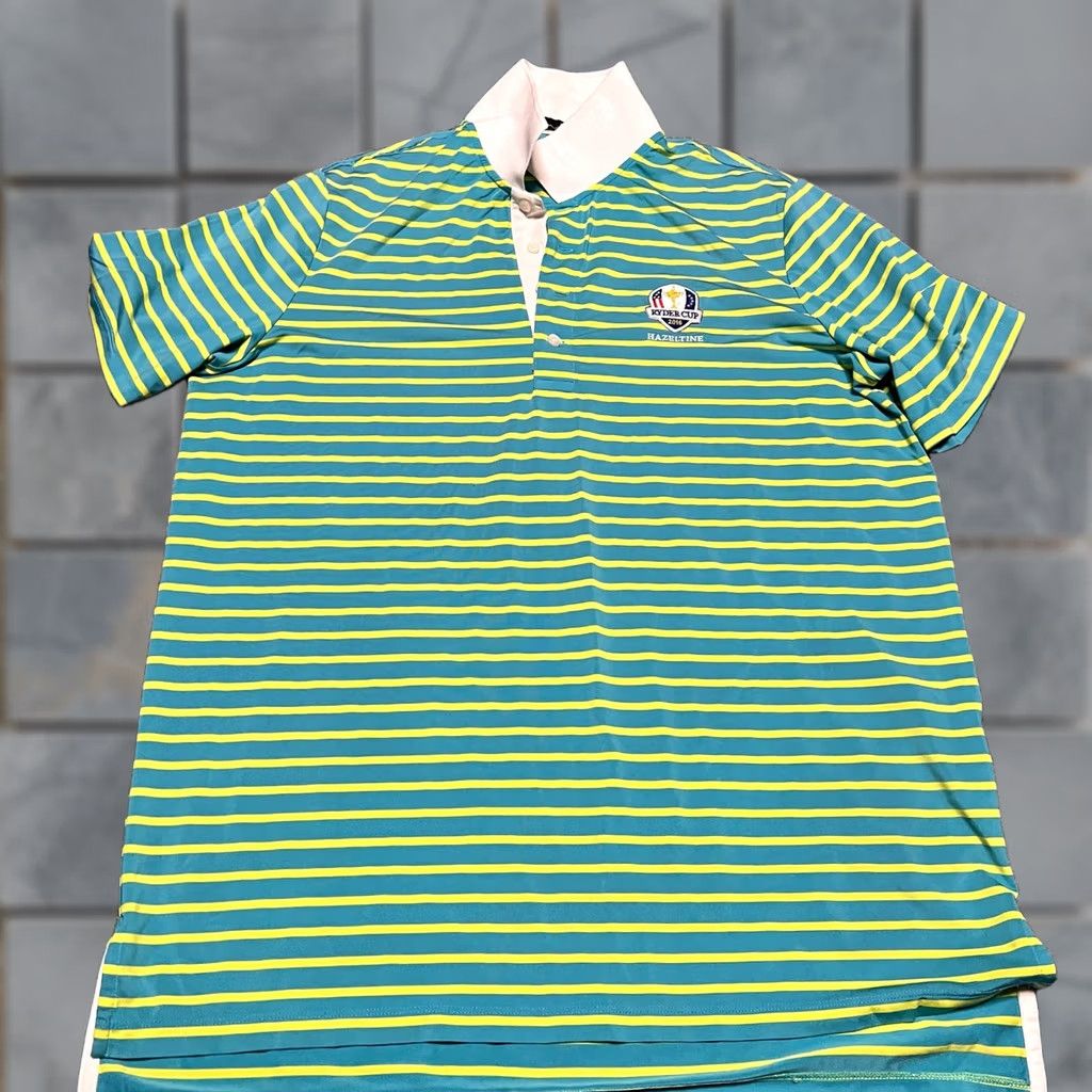 Ralph Lauren Ralph Lauren RLX Golf Polo Shirt Mens Large 2016 Ryder Cup USA Hazletine Striped Green L Mens Size US L / EU 52-54 / 3 - 1 Thumbnail