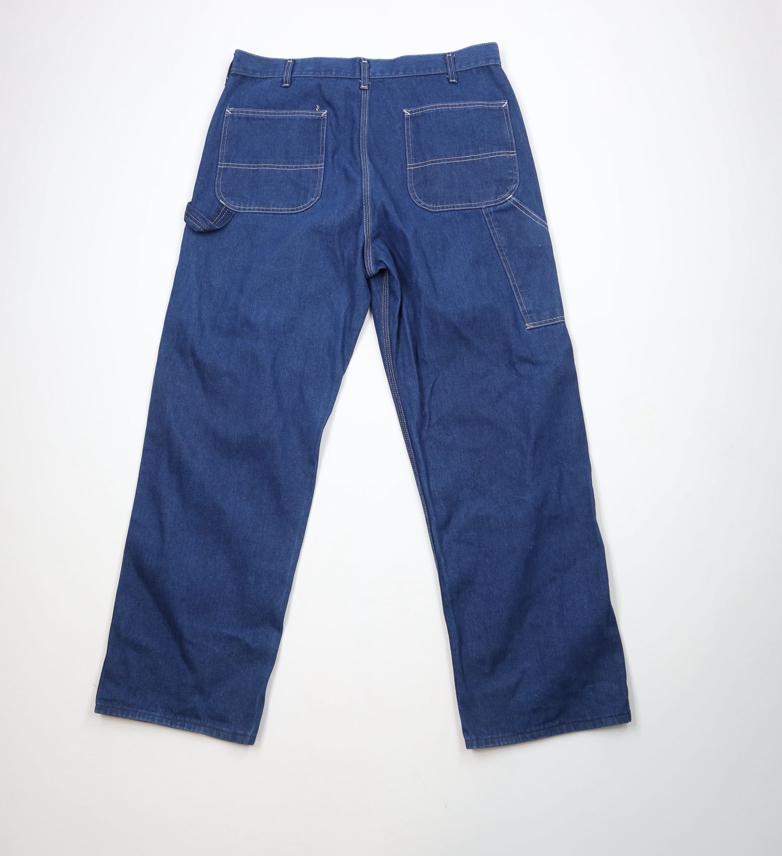 Vintage Vintage 70s 80s Streetwear Wide Leg Dungaree Denim Jeans USA Size US 36 / EU 52 - 11 Thumbnail