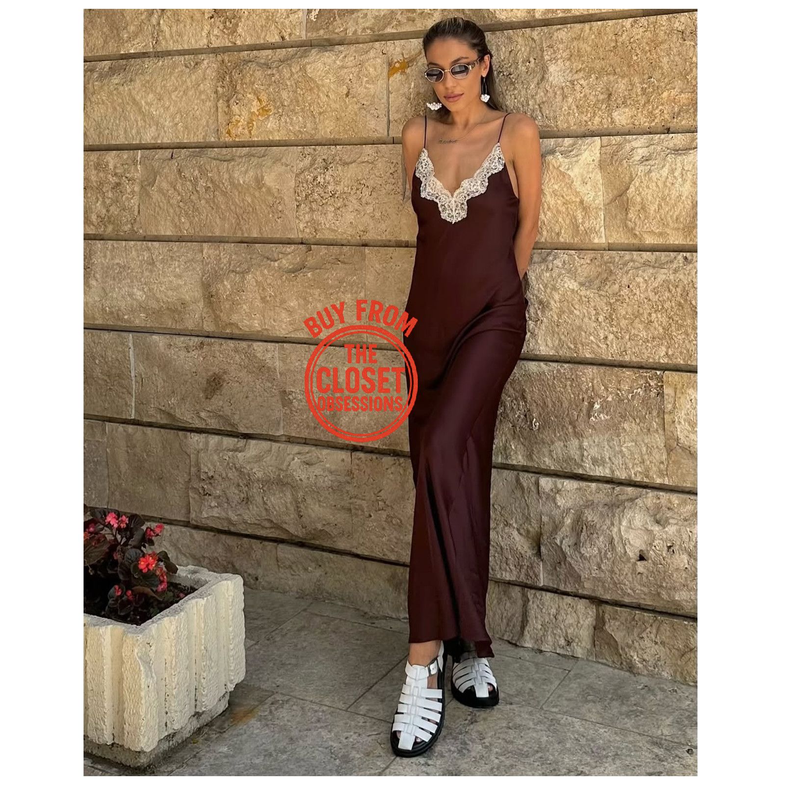 chinese dress ladies Zara Rose Crochet Maxi Dress main image 1
