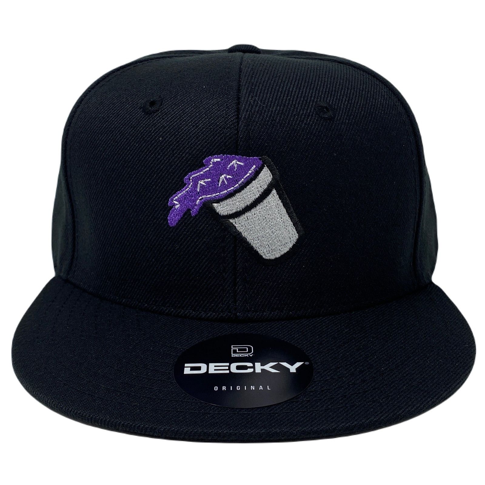 Other Purple Drank Snapback Hat All Black Size ONE SIZE - 3 Thumbnail