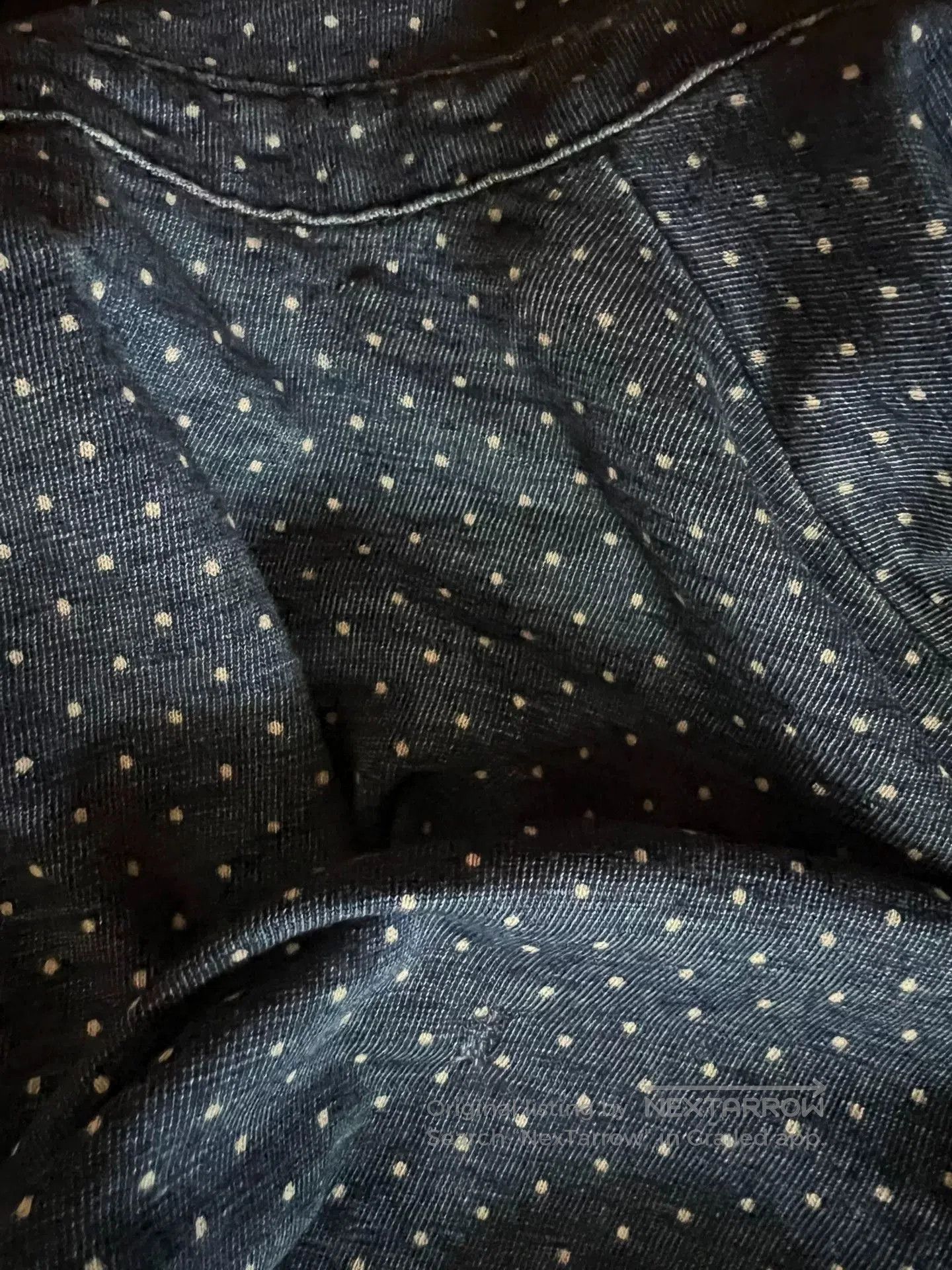 RRL Ralph Lauren RRL Indigo Polka Dot Short Sleeve Tee. Size US L / EU 52-54 / 3 - 8 Thumbnail