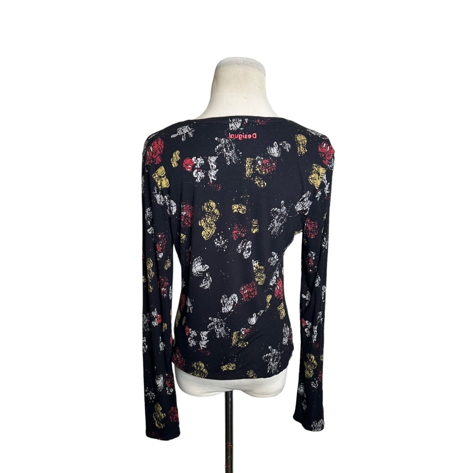 Desigual Desigual Slim Black Little Mickey Mouse print T-shirt sz XL Size XL / US 12-14 / IT 48-50 - 9 Thumbnail