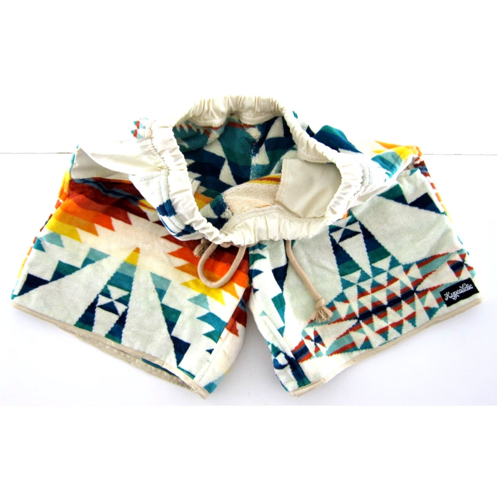 Pendleton Hypeadelic Custom Made Pendleton Beach Towel Ivory Green Orange Shorts Men Large Size US 33 - 4 Thumbnail