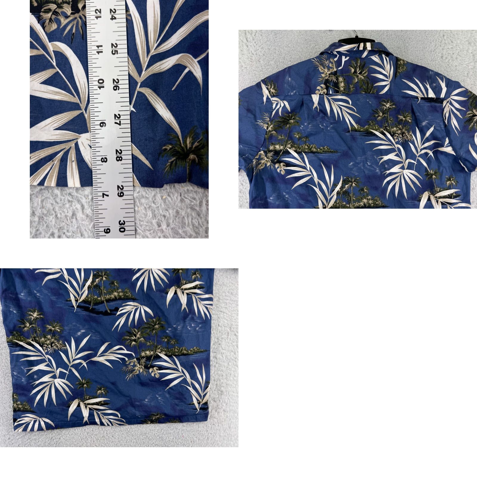 Vintage RJC Shirt Men Large Blue Floral Bamboo Island Pattern 100% Cotton Hawaiian Beach Size US L / EU 52-54 / 3 - 9 Thumbnail