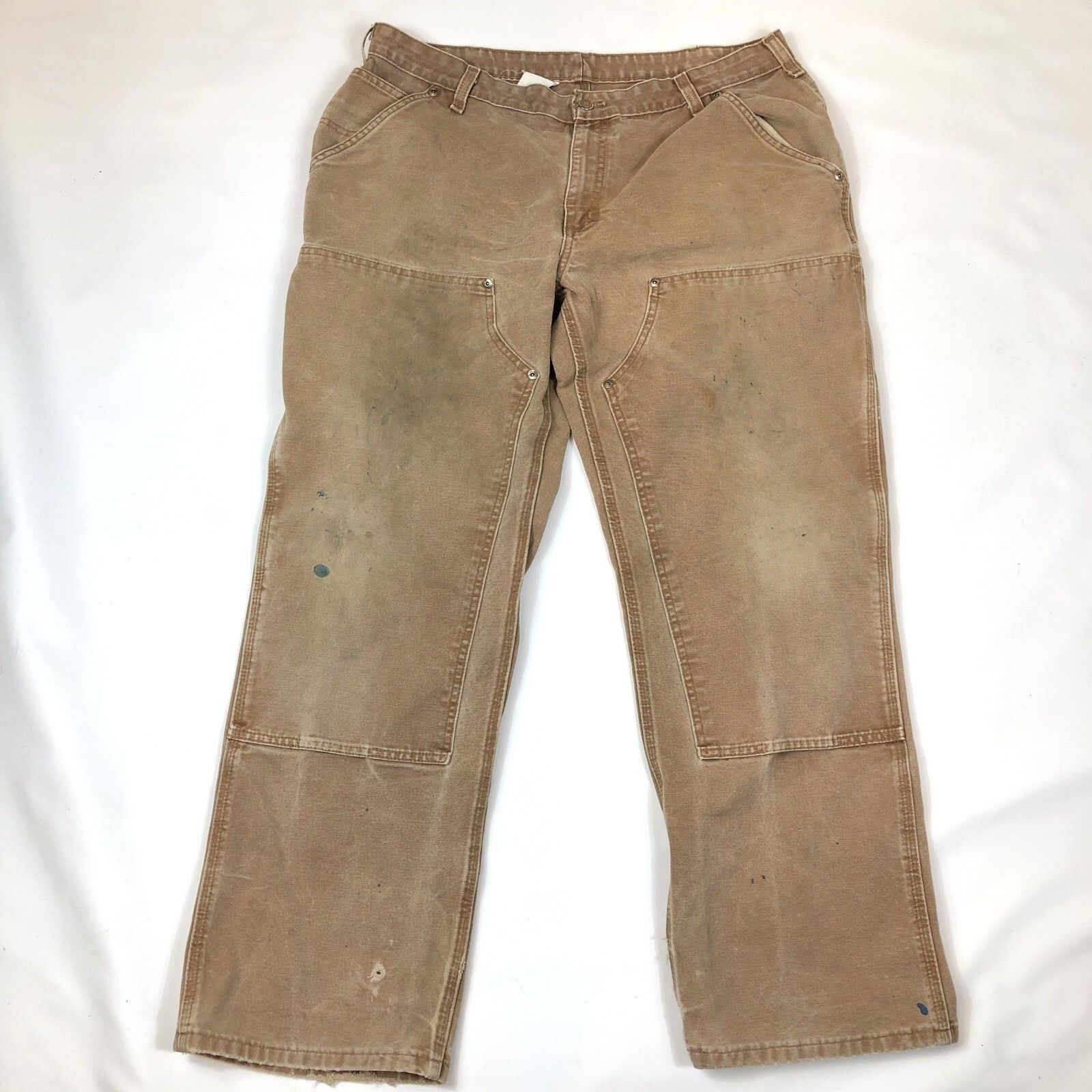 Carhartt Carhartt Womens Double Knee Canvas Pant Brown Tag 18 x 32 Size 37" - 1 Thumbnail