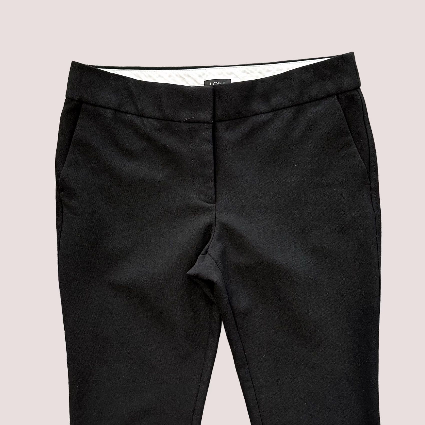 Loft Loft Marisa Pants Womens 8 32x26 High Rise Slim Ankle Black Career Dress Pant Pants Size 24" / US 00 / IT 34 - 1 Thumbnail