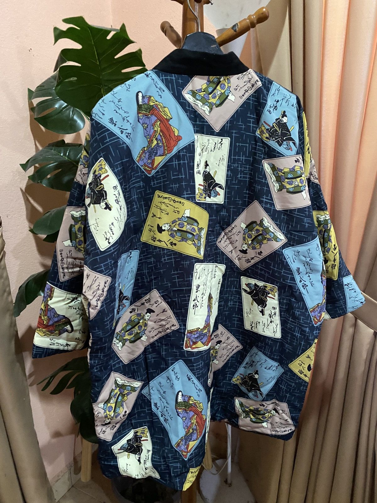 Japanese Brand VINTAGE HANTEN SAMURAI PRINT KIMONO CLASSIC DESIGN Size US M / EU 48-50 / 2 - 6 Thumbnail