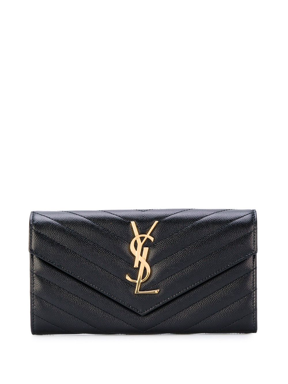 CASSANDRE MATELASSÉ LARGE FLAP WALLET IN GRAIN DE POUDRE LEATHER
