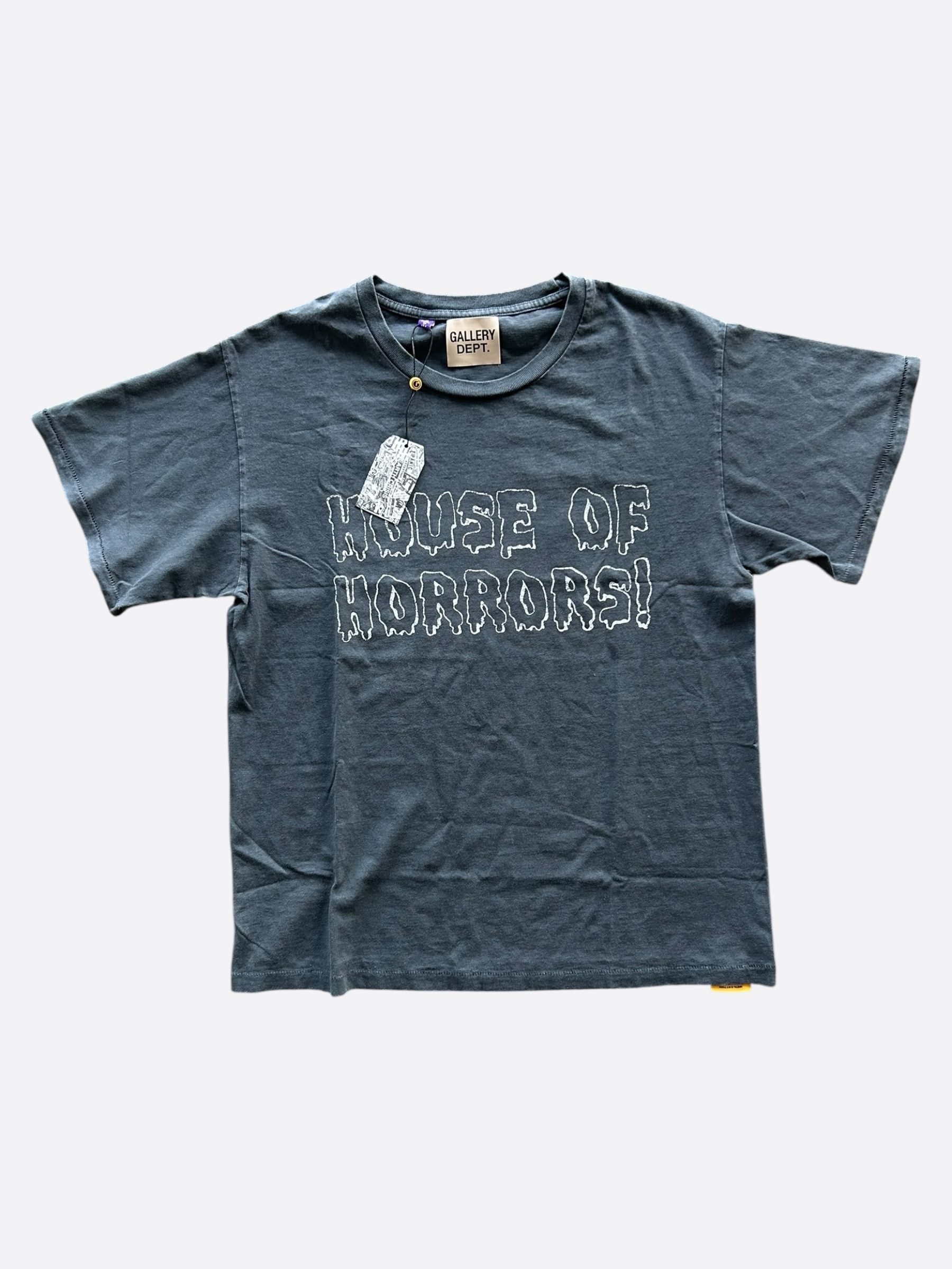 Gallery Dept. Vintage Black House Of Horrors Logo Distressed T-Shirt Size US S / EU 44-46 / 1 - 1 Thumbnail