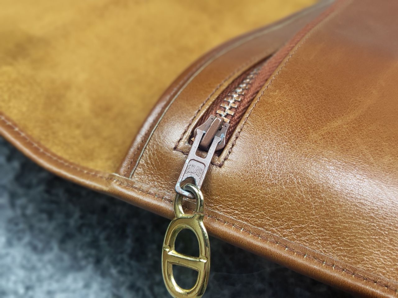 Dior Christian Dior Vintage 80s Envelope Clutch Brown Leather Bag Size ONE SIZE - 16 Thumbnail