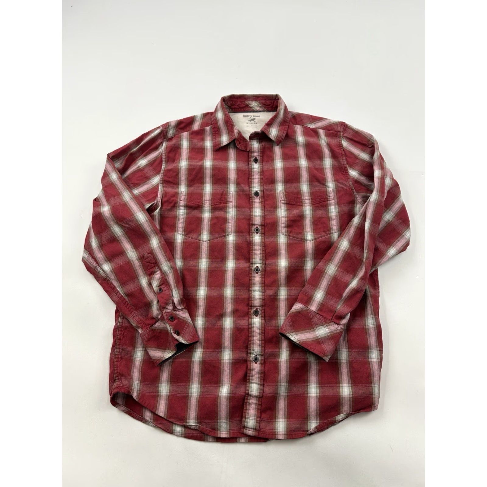 Vintage Horny Toad Shirt Mens Medium Red Plaid Button Up Long Sleeve Size US M / EU 48-50 / 2 - 2 Thumbnail