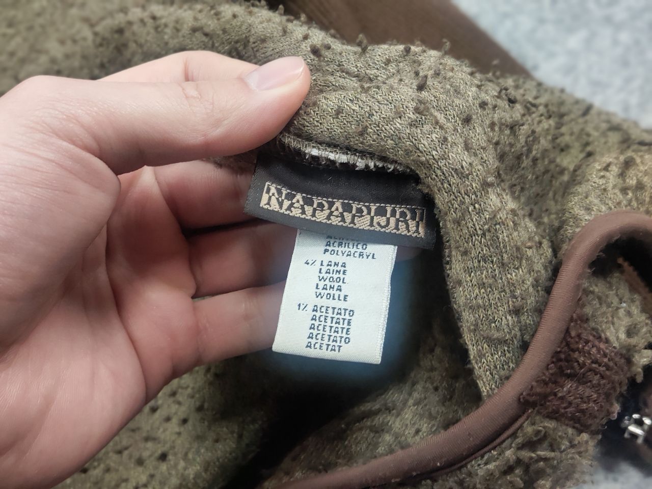 Napapijri Vintage Napapijri Sherpa Fleece Knit Sleeves Zip Pullover Size US M / EU 48-50 / 2 - 16 Thumbnail