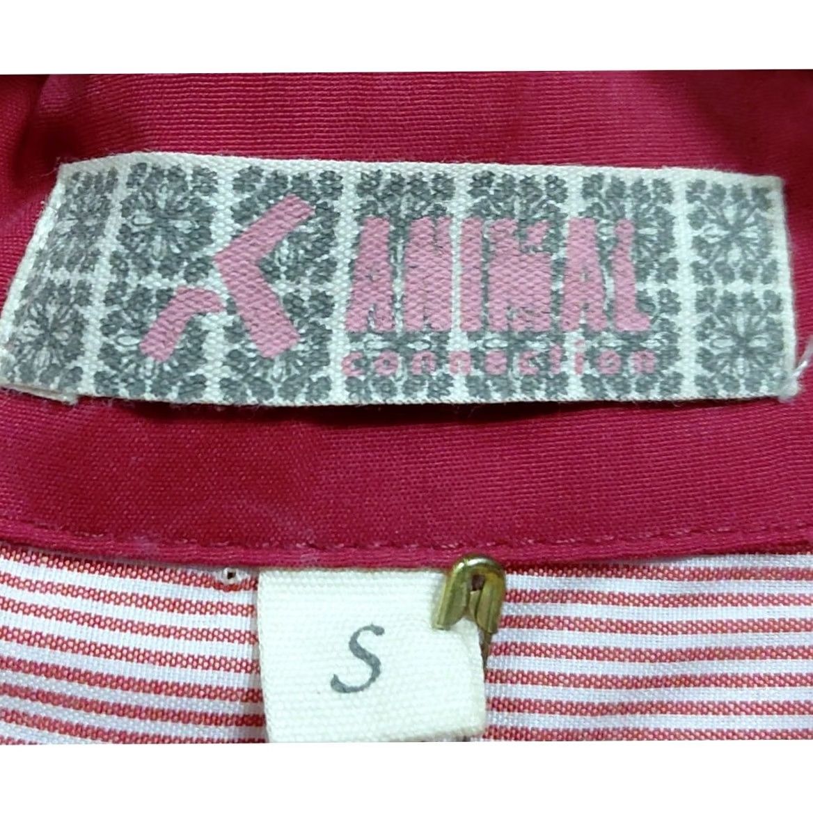 Vintage Animal Tunic Top Women's S Red Cotton Blend Long Sleeve Collared Blouse Casual Size S / US 4 / IT 40 - 6 Thumbnail