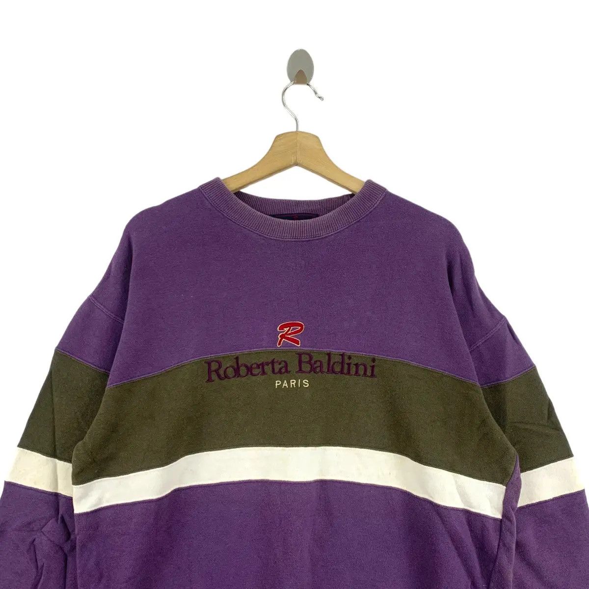 Vintage Vintage ROBERTA BALDINI PARIS Embroidered Striped Size XL / US 12-14 / IT 48-50 - 7 Thumbnail
