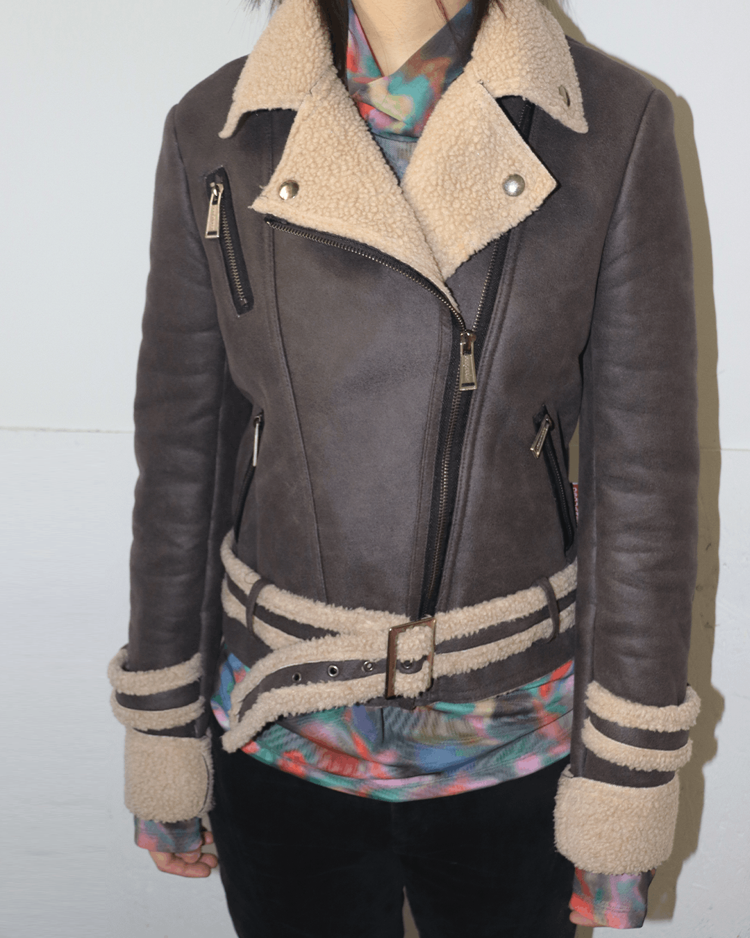 Dsquared2 Dsquared2 AW09 Bovine Calf Leather Shearling Rider Jacket Size S / US 4 / IT 40 - 5 Thumbnail