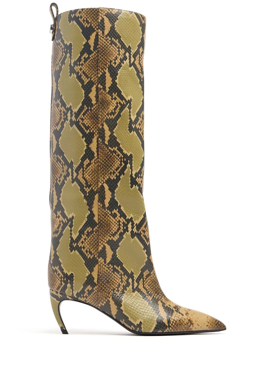 THE ATTICO Lea Black/Sahara 65mm Leather Tall Boots NEW
