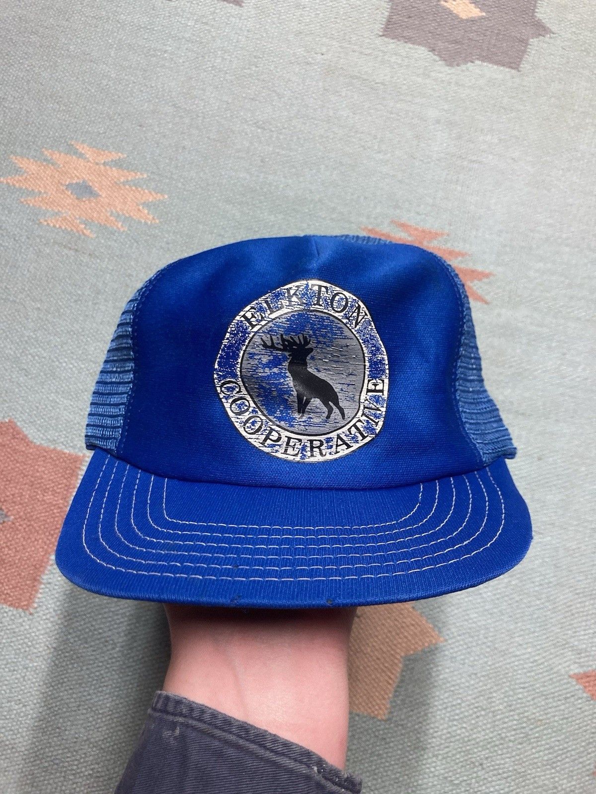 Vintage 80s trucker hat Elkton cooperative Michigan deer farm USA Size ONE SIZE - 2 Thumbnail