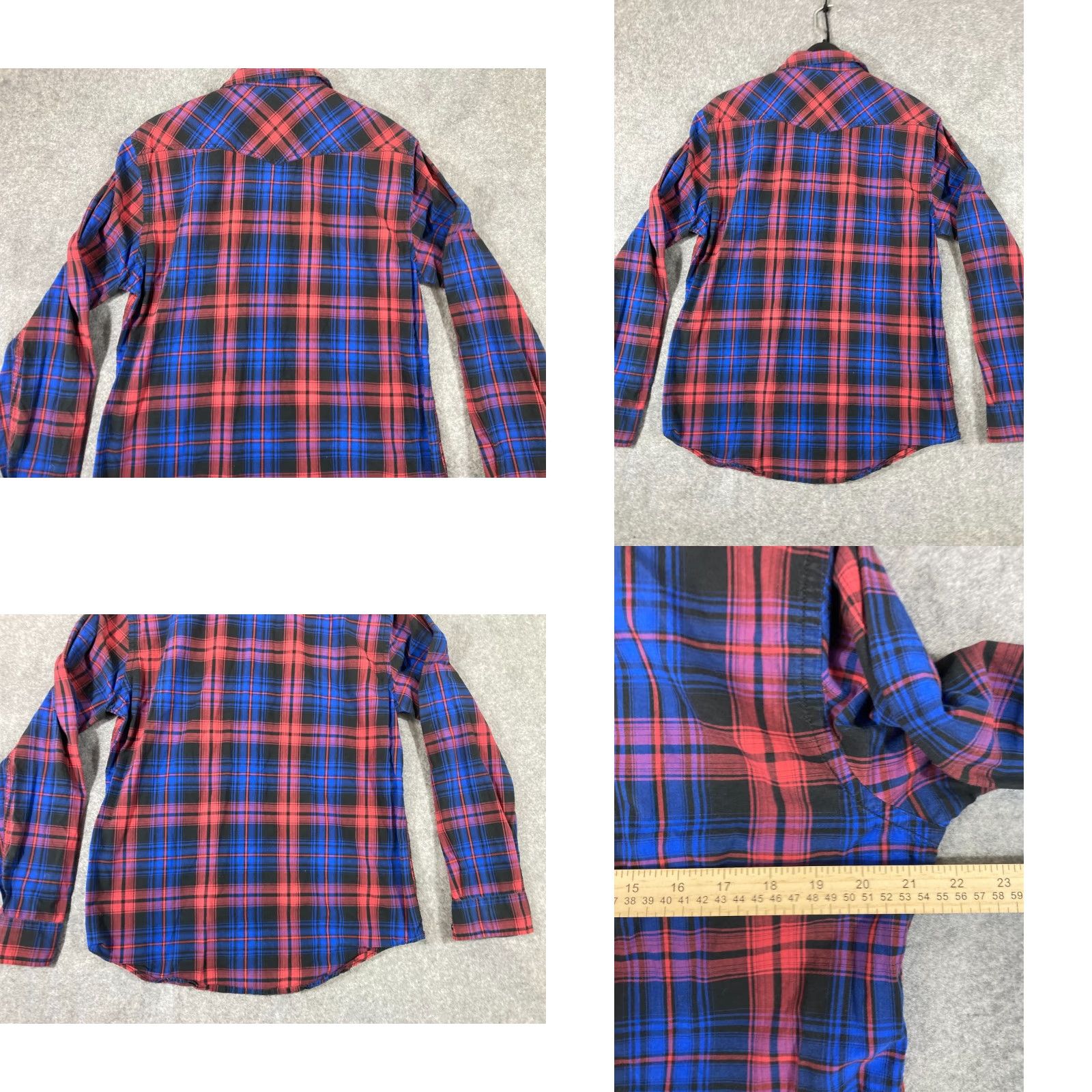 American Eagle Outfitters American Eagle Outfitters Western Shirt Mens M Blue Red Plaid Vintage Fit Snap Long Sleeve Casual Cowboy Pockets Size US M / EU 48-50 / 2 - 8 Thumbnail