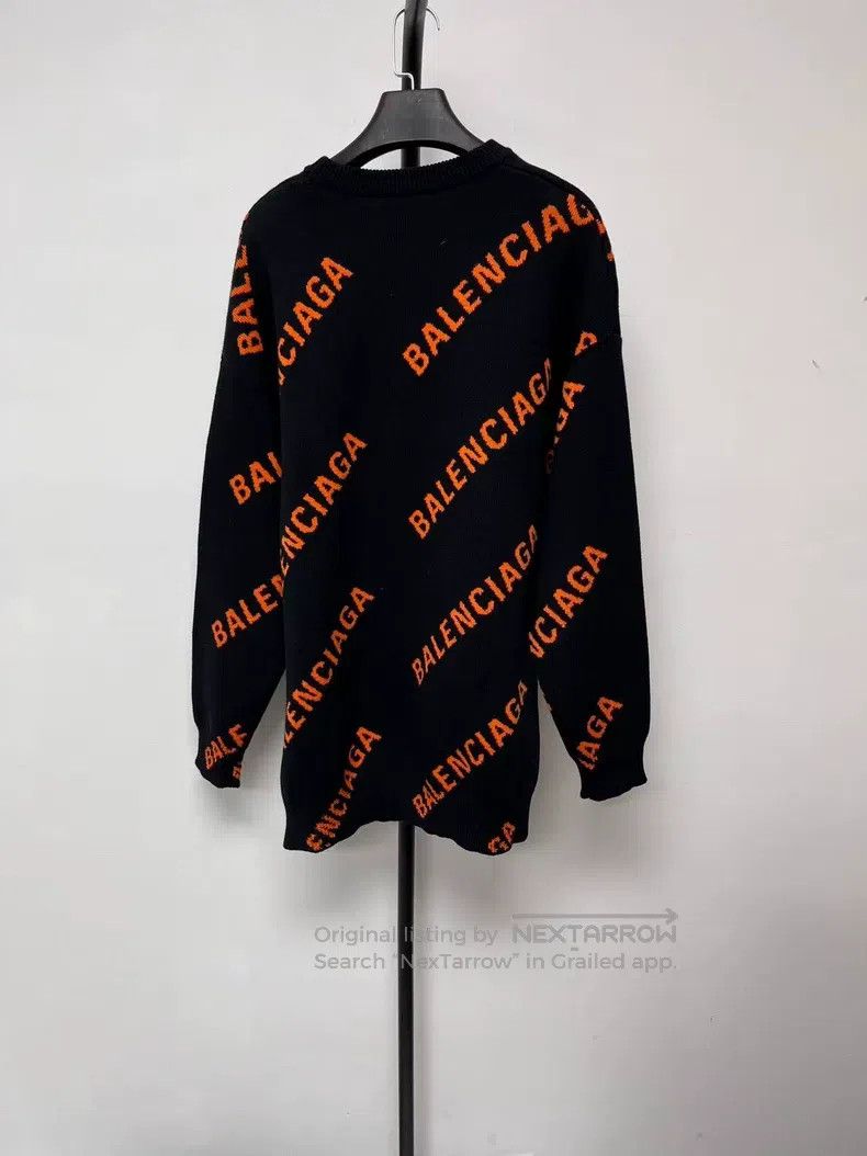 Balenciaga Balenciaga Full Print Logo Round Neck Long Sleeve Pullover Size XS / US 0-2 / IT 36-38 - 2 Thumbnail