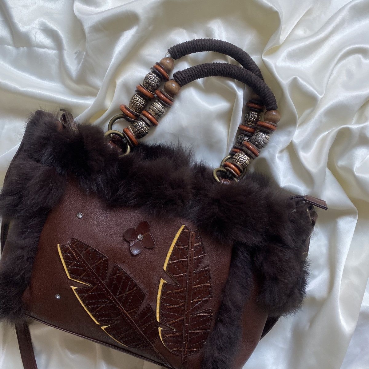Vintage Vintage brown boho leather bag Size ONE SIZE - 4 Thumbnail