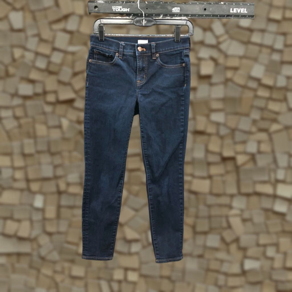 J.Crew J.CREW Skinny Jeans Shape Toothpick Womens 26 Blue Denim Dark Wash Regular Rise 5-Pocket Jeans Size 26 Mens Womens Boys Girls Size 26" / US 2 / IT 38 - 1 Thumbnail