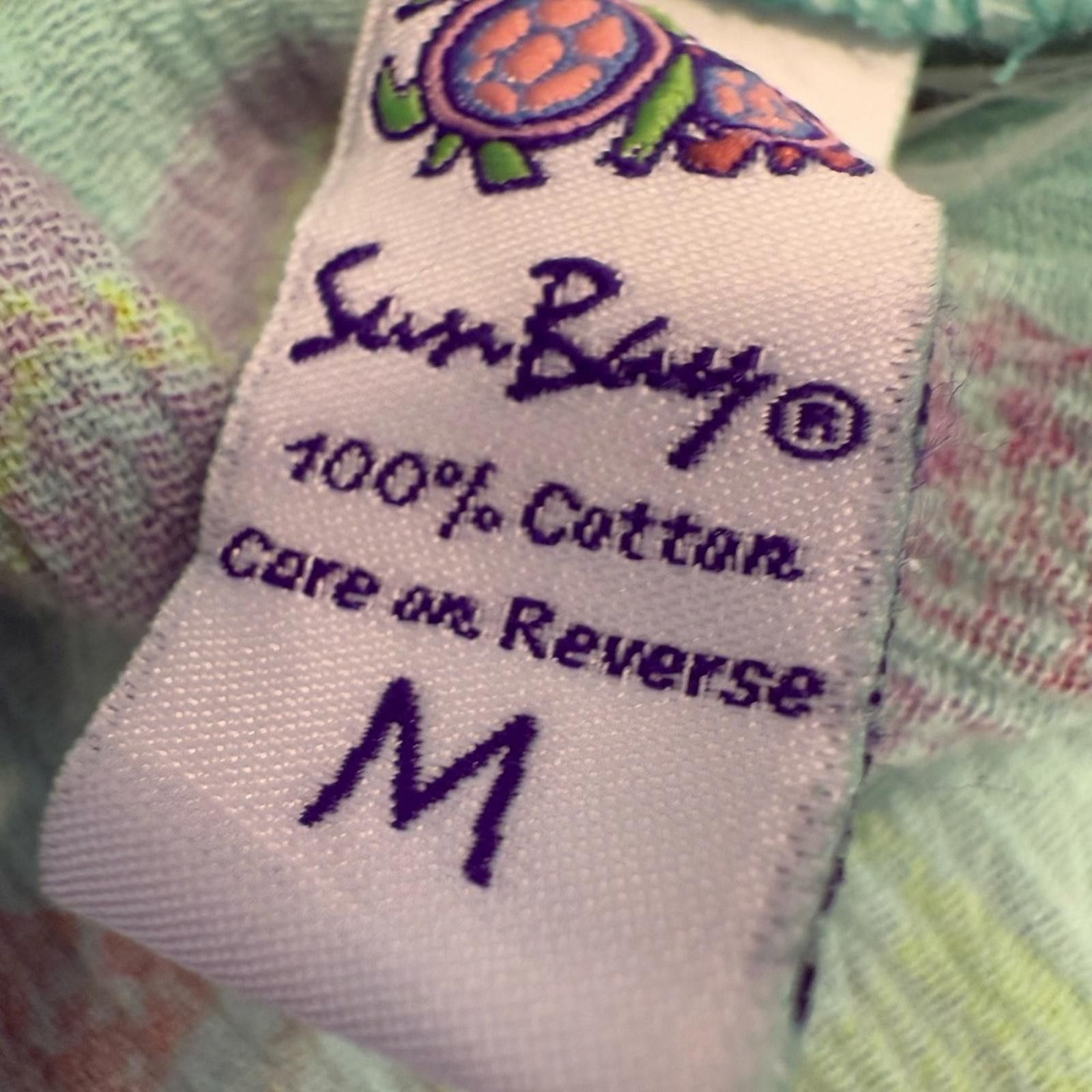 Other Sun Bay 100% cotton gauzy colorful tropical top SZ Medium Size M / US 6-8 / IT 42-44 - 5 Thumbnail