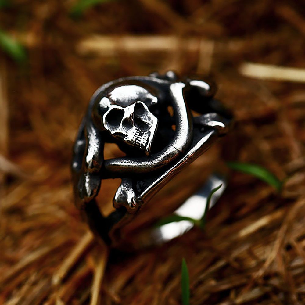 Vintage Vintage Skull Men's Ring Size ONE SIZE - 3 Thumbnail