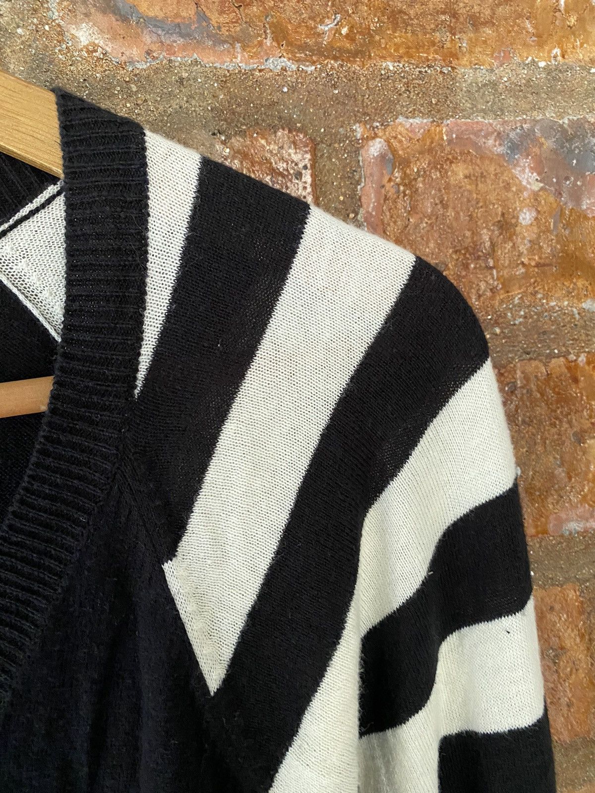 20471120 2000s Candy Striper Japan Punk Stripe Eye fly cardigan Size M / US 6-8 / IT 42-44 - 7 Thumbnail