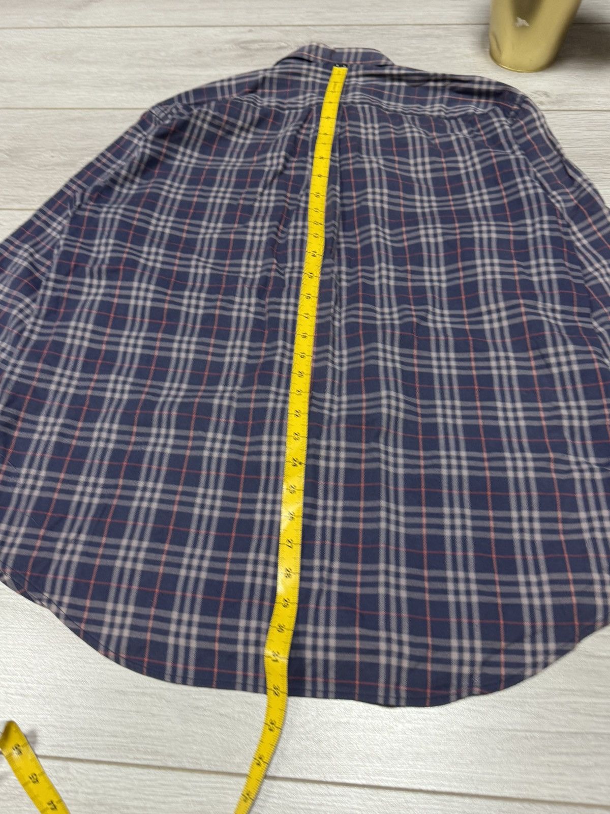 Burberry Burberry vintage dark blue nova check shirt buttons Size US M / EU 48-50 / 2 - 9 Thumbnail