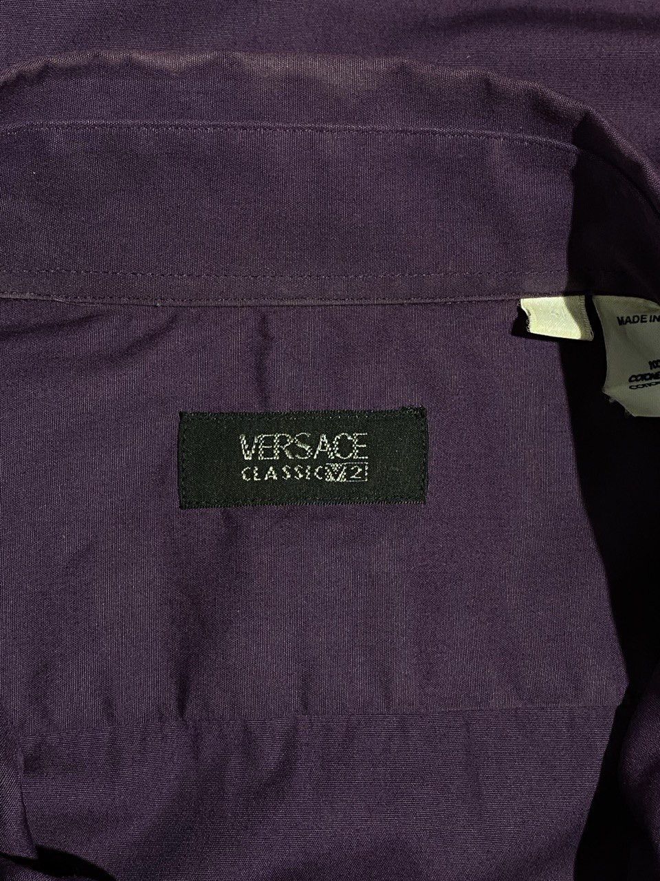 Versace Vintage Versace Classic Purple Shirt Size US L / EU 52-54 / 3 - 11 Thumbnail
