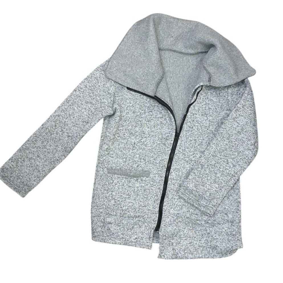 Other Cuddl Duds Gray Zip Up Sweater Fleece Knit One Size Size ONE SIZE - 1 Thumbnail