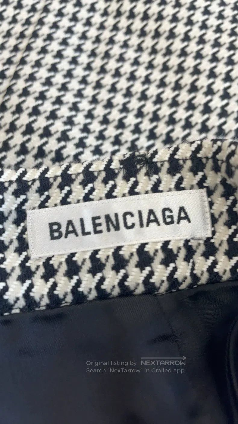 Balenciaga Balenciaga Houndstooth Skirt Size 33" - 3 Thumbnail