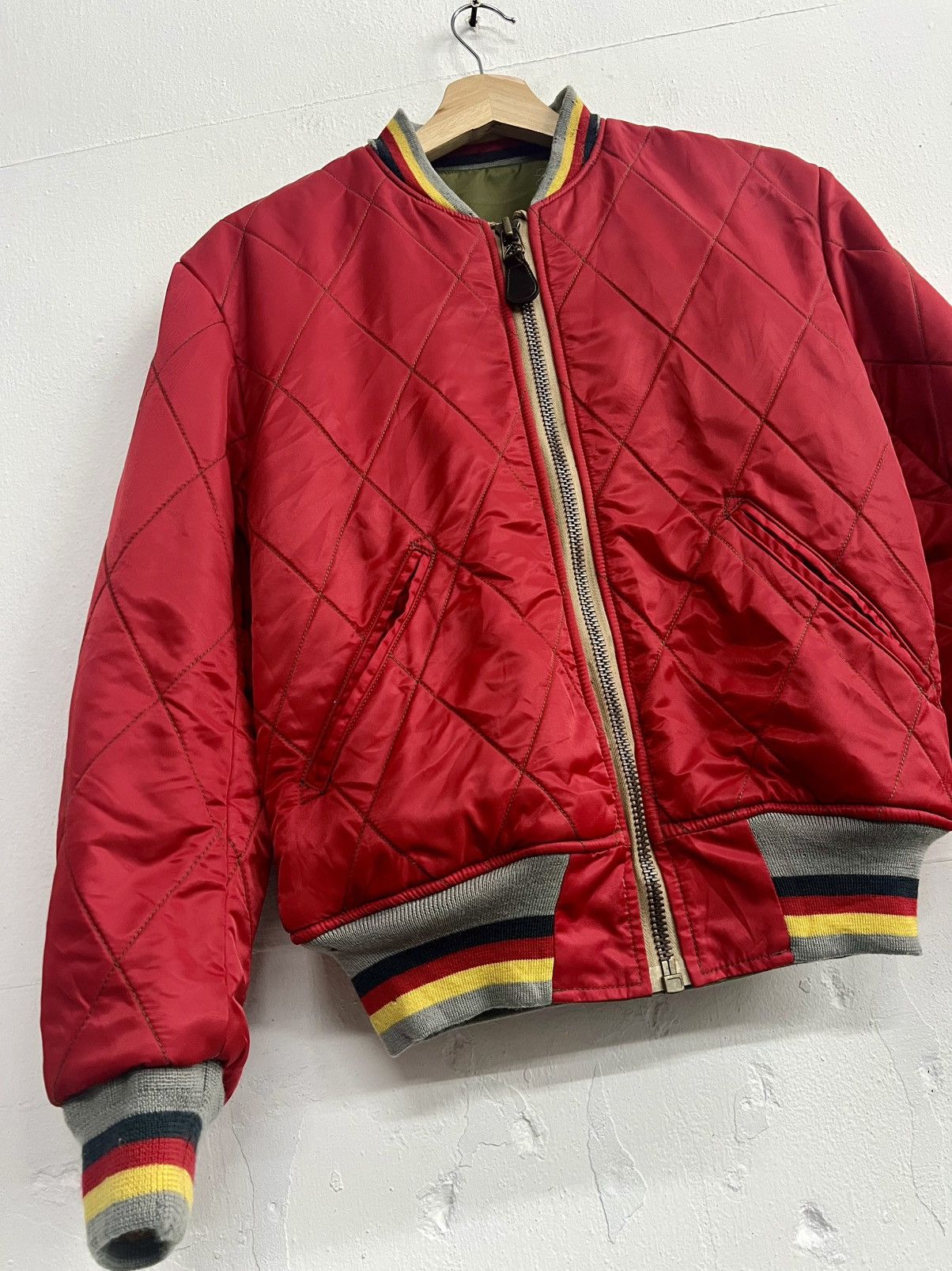 Evisu VINTAGE RARE EVISU REVERSIBLE BOMBER VARSITY JACKET Size US M / EU 48-50 / 2 - 18 Thumbnail