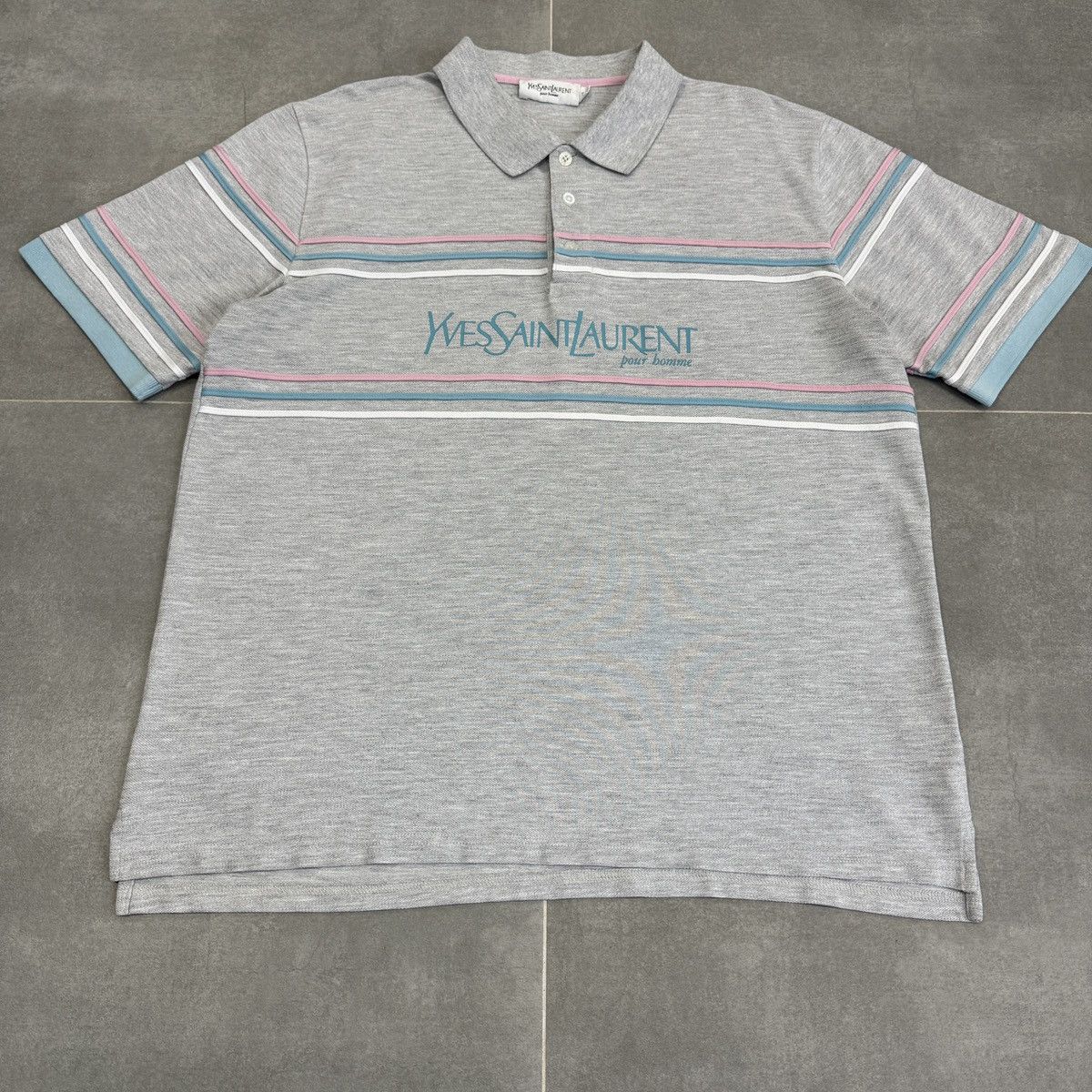 Yves Saint Laurent Vintage Yves Saint Laurent YSL Big Logo Polo Shirt Y2K Size US XL / EU 56 / 4 - 4 Thumbnail