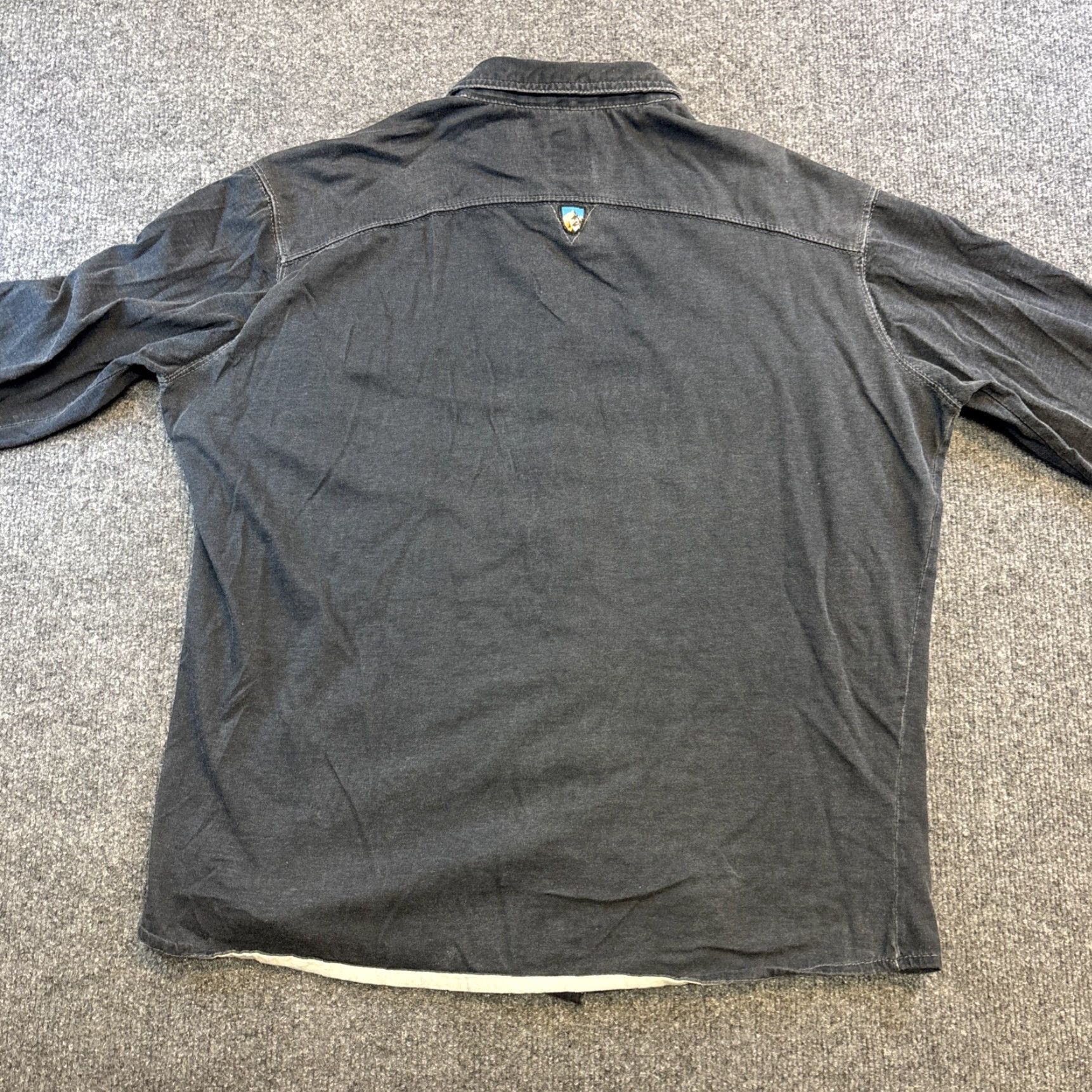 Vintage Kuhl Shirt Descendr Button-Up Medium Organic Cotton Hiking Mens Blue Grey Size US M / EU 48-50 / 2 - 6 Thumbnail
