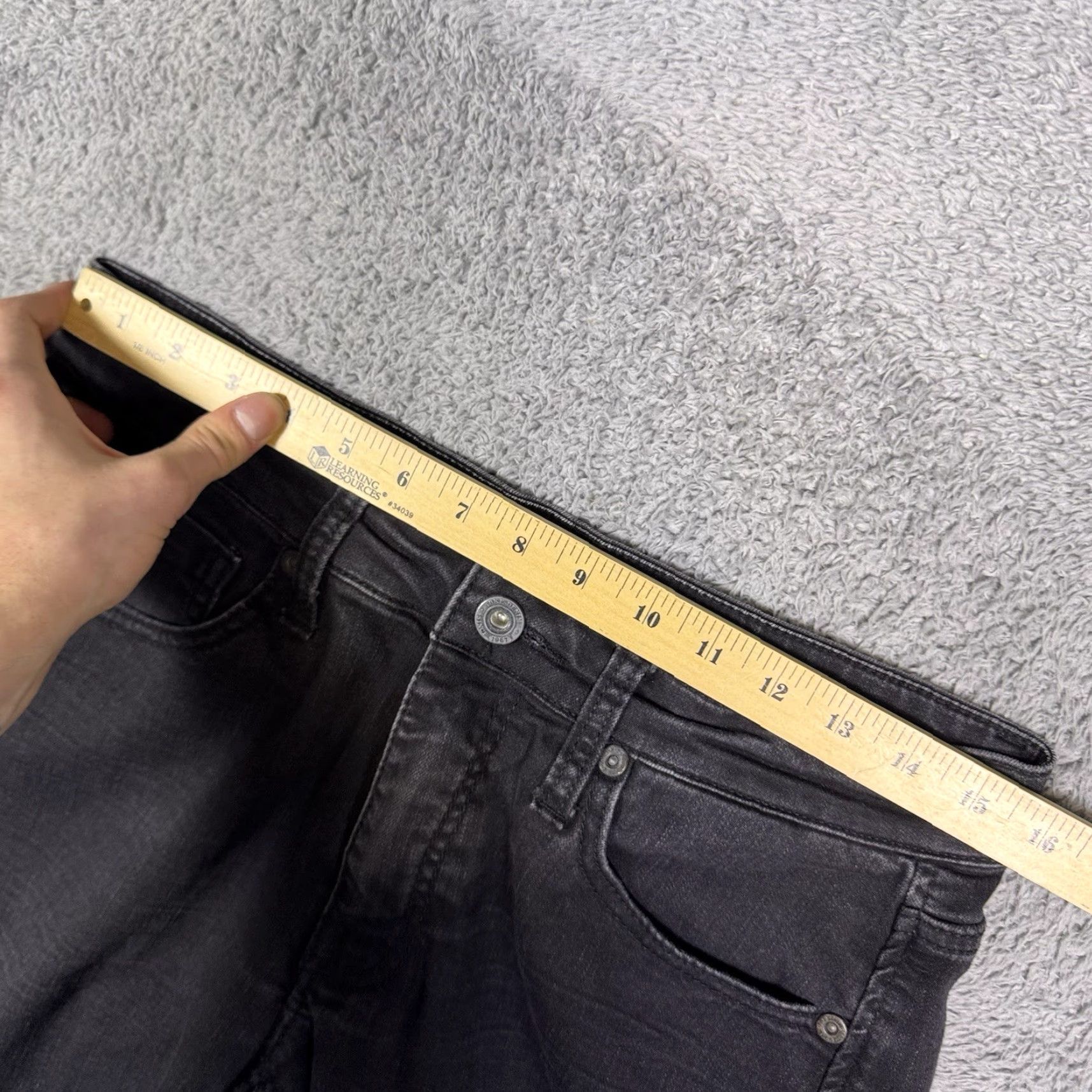 BKE BKE Jake Jeans Men 31x30 Straight Dark Whisker Cowboy Stretch Black Denim Grunge Size US 31 - 6 Thumbnail